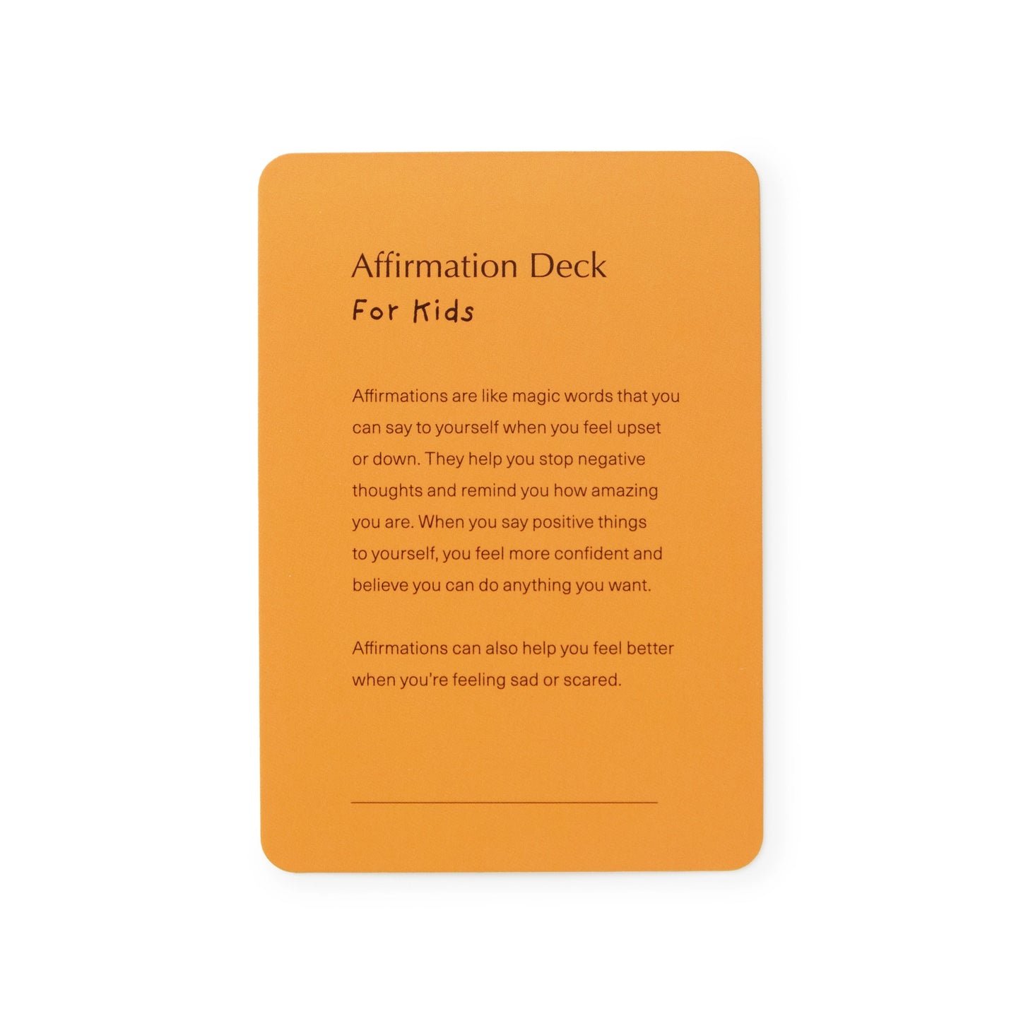 Affirmations Kids Card Deck - Mindfulness