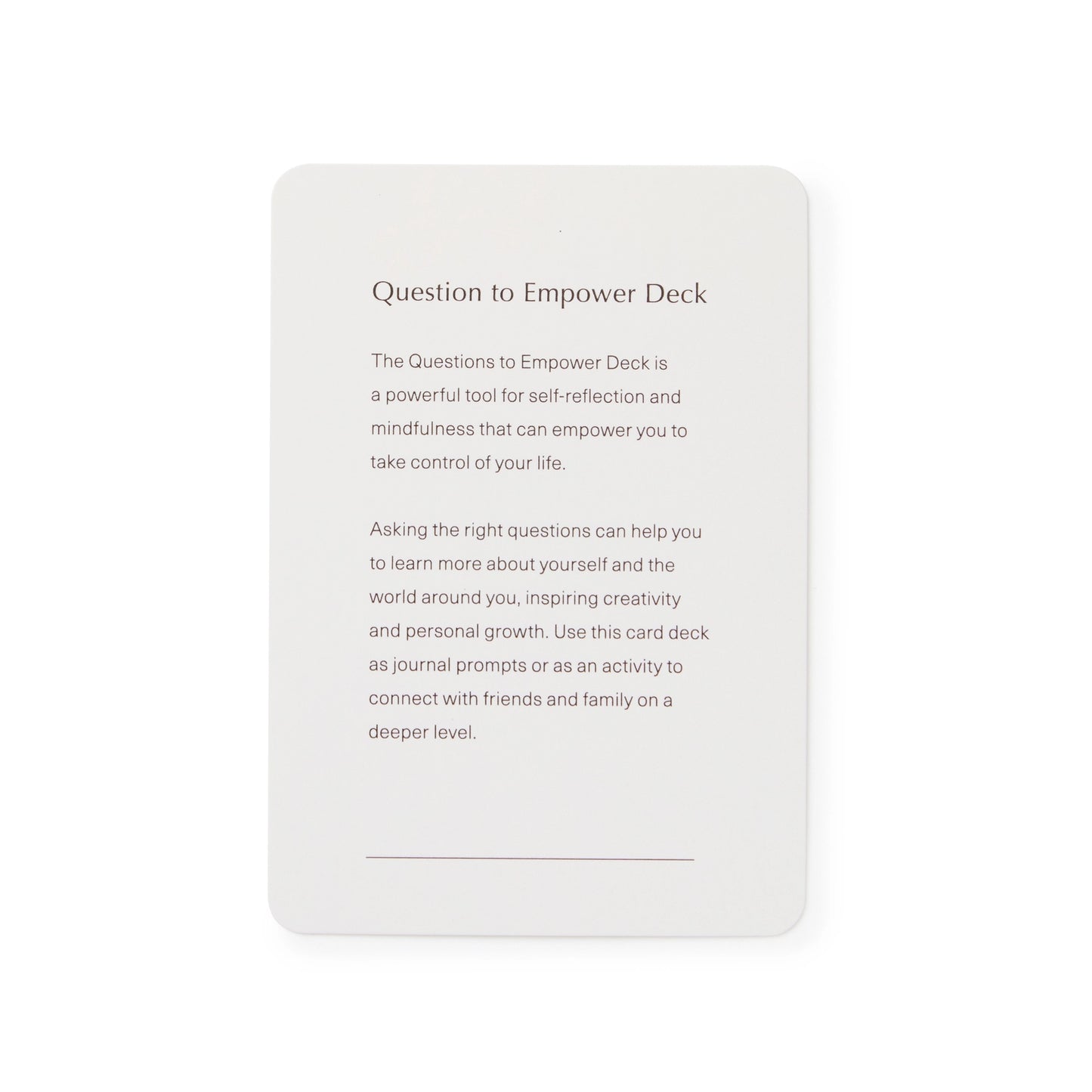 Questions To Empower Card Deck - Mindfulness Gift - Wellness